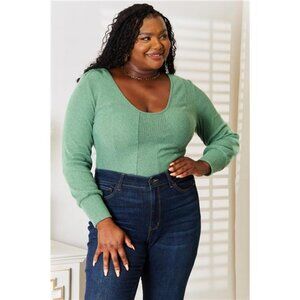 nwt Basic Bae Scoop Neck Long Sleeve‎ Top